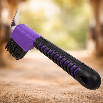 Hufkratzer mit Bürste | Edelstahl Hufreiniger für Pferdepflege