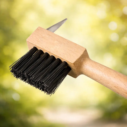 Hoof Scraper with Brush | Wooden Handle Hoof Cleaner for Horse Care