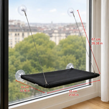 Katzen Hängematte Fenster | Fensterliege mit Saugnäpfen stabil