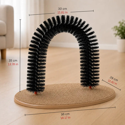 Cat Brush Scratching Arch | Fur Care & Massage for Cats