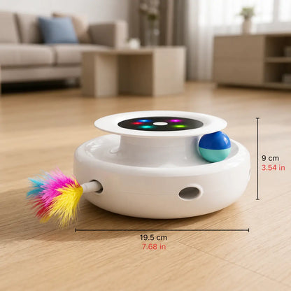 Interaktives Katzenspielzeug Automatisch | Feder & Ball Spiel
