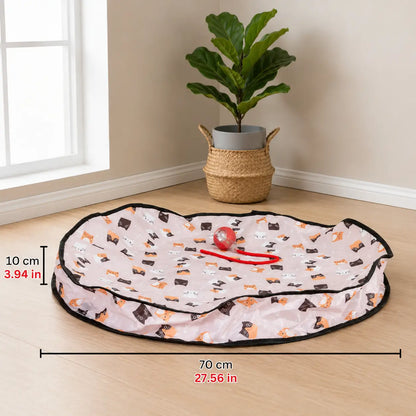 Katzenspielzeug Interaktiv mit Ball | Versteckspiel Matte 70 cm