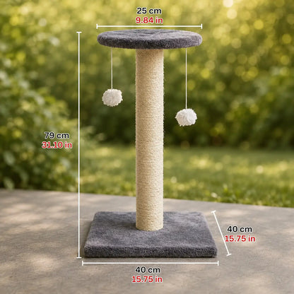 Cat Scratching Post | Large Sisal Scratching Post with Play Ball