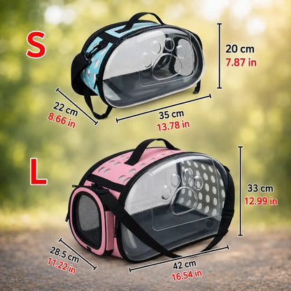 Sac de transport pour chats et petits chiens | Transparent et respirant