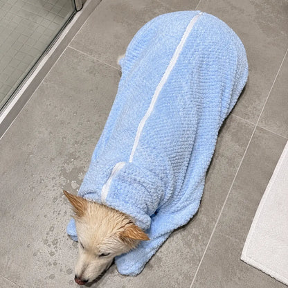 Dog Bathrobe Absorbent | Microfiber Drying Towel with Hood for Dogs