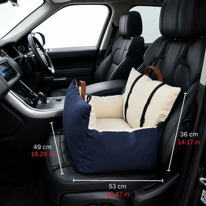 Dog Car Seat & Travel Bed | Soft & Double Secured