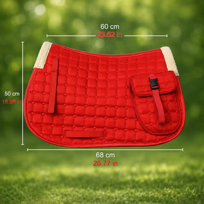 Horse Saddle Pad with Pocket | Shock-Absorbing & Non-Slip