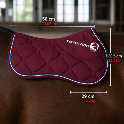 Shock-Absorbing Horse Saddle Pad with Sheepskin | Warm & Breathable