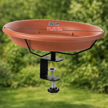Birdbath or Bird Feeder Station for Balcony & Railing