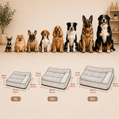 Dog bed with edge | Cozy dog cushion with raised headrest