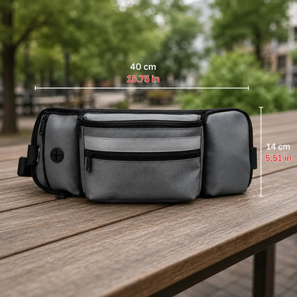 Dog Training Belt Bag with Linen Ring & Reflector