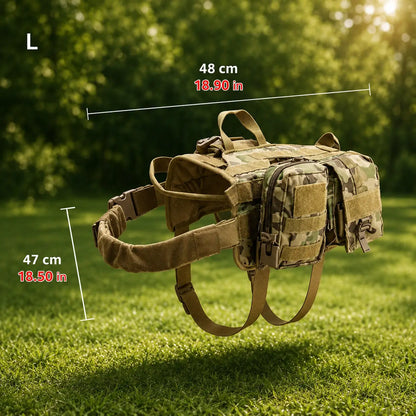 Tactical Dog Harness with Pockets | Modular Training Vest