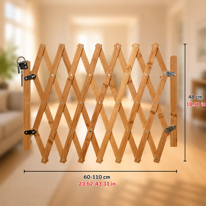 Expandable Wooden Dog Gate for Doors & Stairs