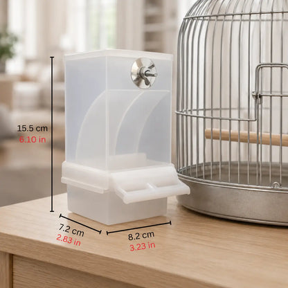 Transparent bird feeder station for cages | Clean & automatic