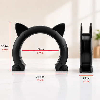 Cat flap with cat head design | Stylish, Safe & Scratch-free