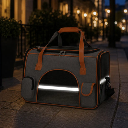 Dog carrier | Foldable travel bag with ventilation & comfort bed