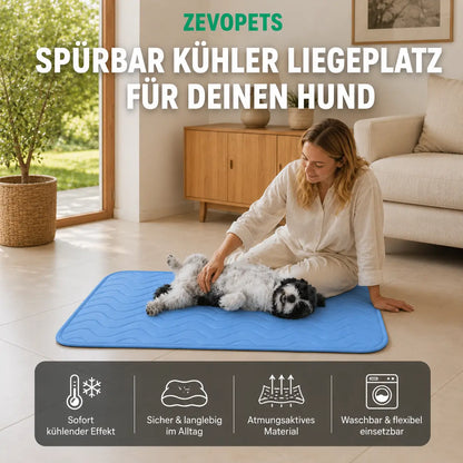 Tapis rafraîchissant pour chien lavable | Refroidissement immédiat & antidérapant