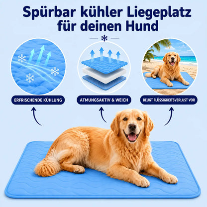 Tapis rafraîchissant pour chien lavable | Refroidissement immédiat & antidérapant