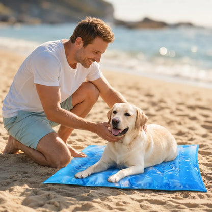 Kühlmatte für Hunde | Selbstkühlend, Faltbar & Wasserdicht