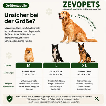 Kühlmatte für Hunde | Selbstkühlend, Faltbar & Wasserdicht