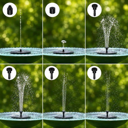 Solar Fountain for Birdbath | 3.5 W with 6 Nozzles