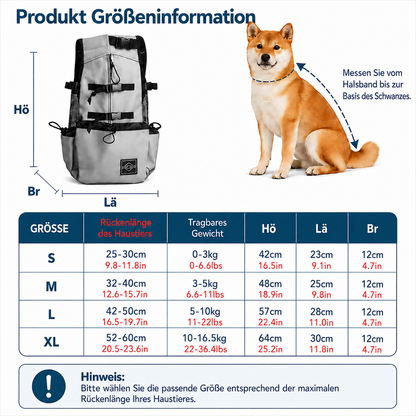 Dog Carrier Bag | Ergonomic & Comfortable Backpack for On the Go