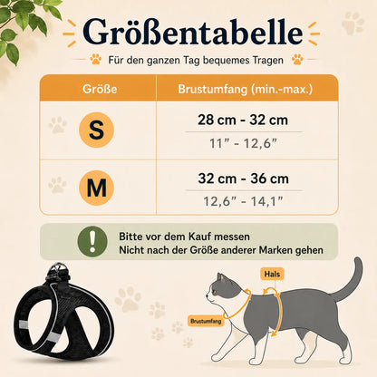 Reflective breathable cat harness | Comfortable & safe