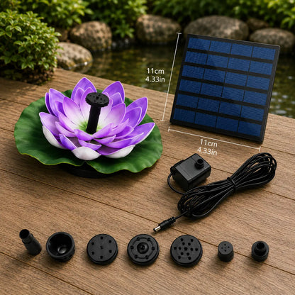 Solar Lotus Fountain | Bird Bath Jet