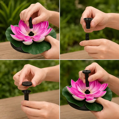 Solar Lotus Fountain | Bird Bath Jet