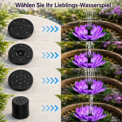 Solar Lotus Fountain | Bird Bath Jet