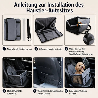 Dog Car Seat Elevated | Safe & Comfortable Travel Seat for Small Dogs