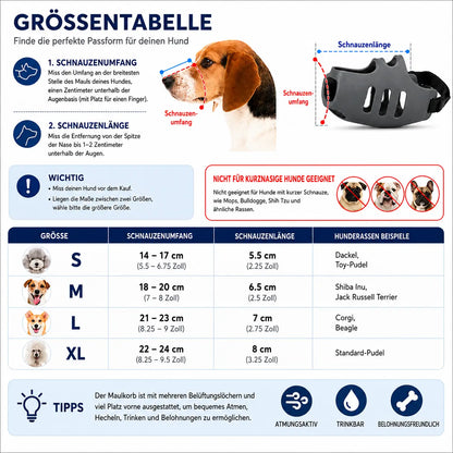 Adjustable Muzzle for Dog | Breathable & Safe for Training