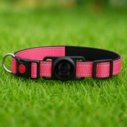 Collier pour chien avec support AirTag | Étanche & sûr pour l'extérieur