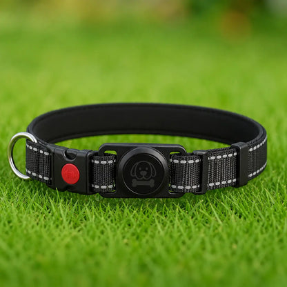 Collier pour chien avec support AirTag | Étanche & sûr pour l'extérieur