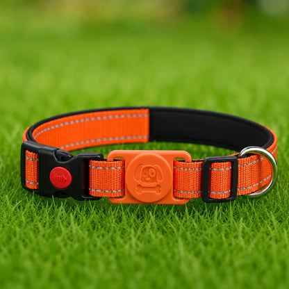 Collier pour chien avec support AirTag | Étanche & sûr pour l'extérieur
