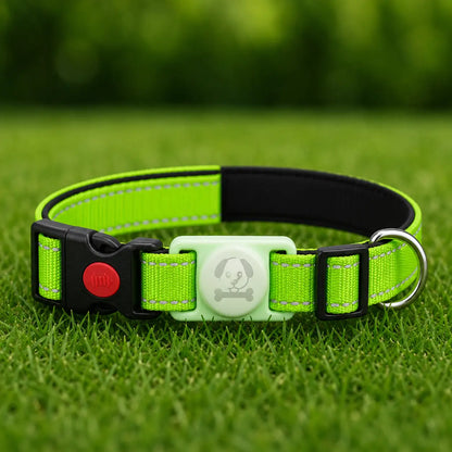 Collier pour chien avec support AirTag | Étanche & sûr pour l'extérieur