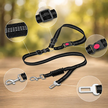 SafeRide – The adjustable safety belt for dogs in the car