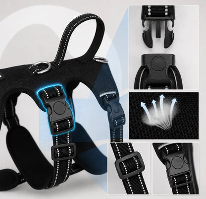 Escape-proof dog harness | Adjustable & padded safety harness