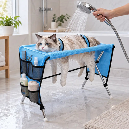 Katzen Pflegetisch | Faltbarer Grooming-Tisch für Katzen