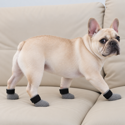 Hundeschuhe Rutschfest | Atmungsaktiver Pfotenschutz 4er-Set