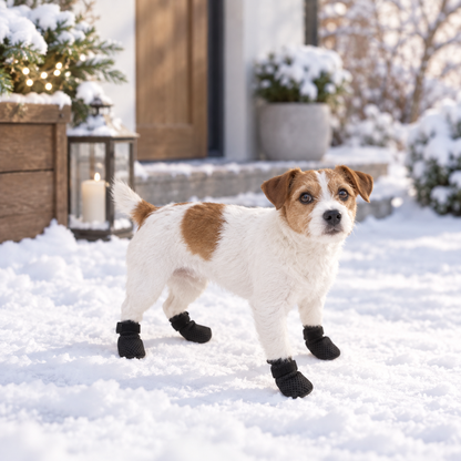 Hundeschuhe Rutschfest | Atmungsaktiver Pfotenschutz 4er-Set
