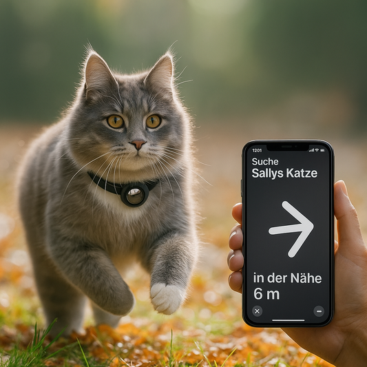 FreiheitsSafe – GPS Katzenhalsband mit AirTag Halter