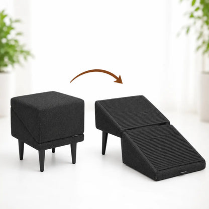 2-in-1 Hunderampe & Hocker | Faltbare Haustierrampe bis 50 kg