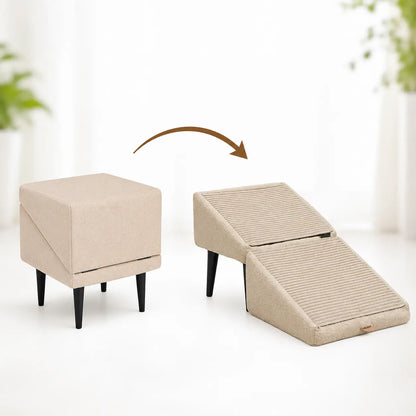2-in-1 Hunderampe & Hocker | Faltbare Haustierrampe bis 50 kg