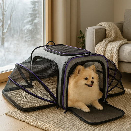 Hundetragetasche & Hundehaus | Faltbare & Atmungsaktive Reisetasche