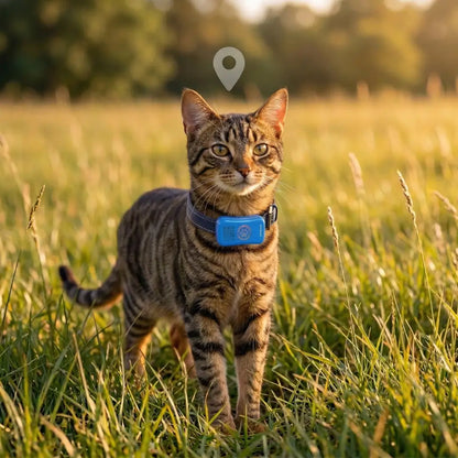 GPS Tracker Cat | Real-Time Tracking with App & QR Code Finder