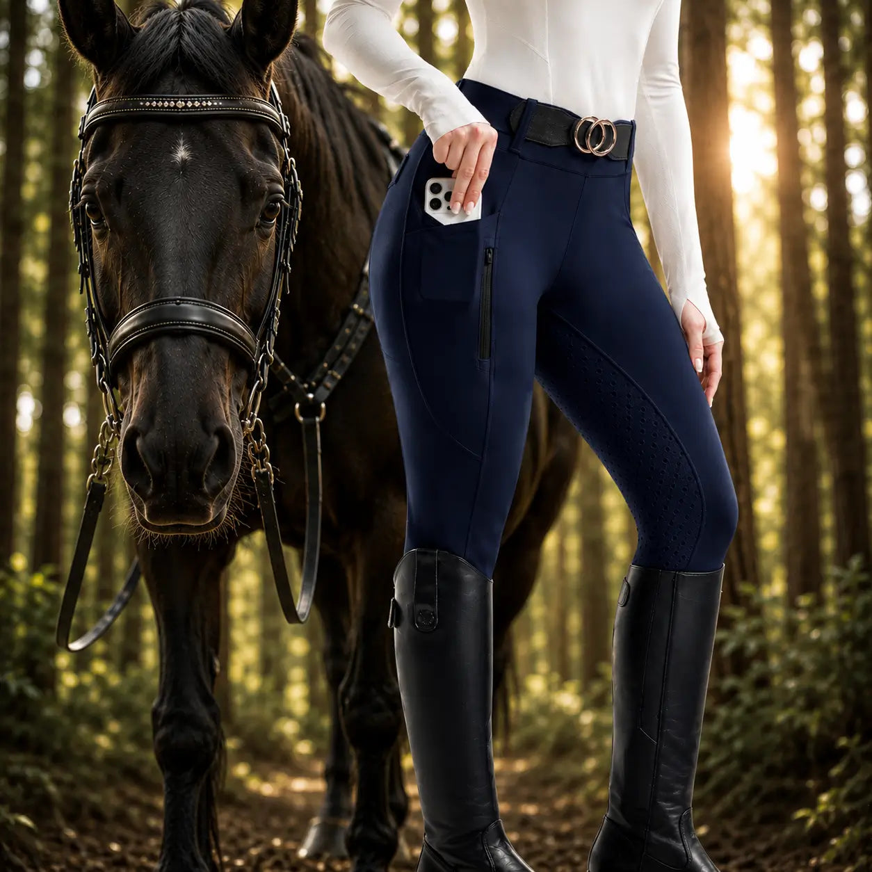 Damen_Reithose  Variantenbild MARINEBLAU