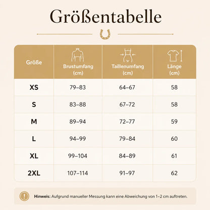Reitshirt Größentabelle 
