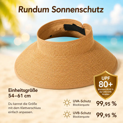 Damen Sonnenhut mit UPF 80+ UV-Schutz und breiter Krempe