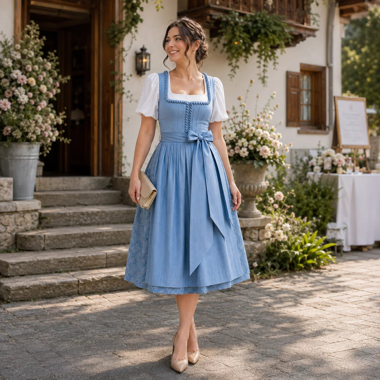 Dirndl_Damen_Blau_70_cm Lifestyle-Bild 